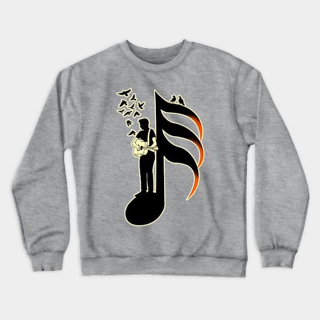 Guitarist Musician - thirty-second note Crewneck Sweatshirt by barmalisiRTB